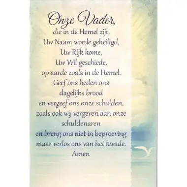 Dubbele Kaart + Omslag - Onze Vader