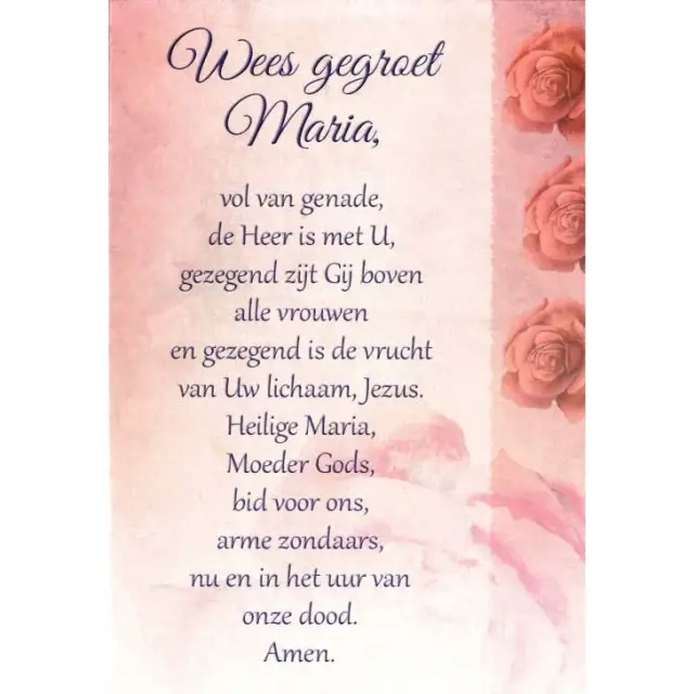 Dubbele Kaart + Omslag - Wees Gegroet Maria / B