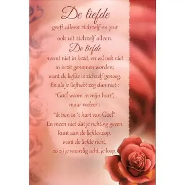 Dubbele Kaart + Omslag - De Liefde
