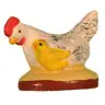Santon Gateau 7 Cm White Hen Chick