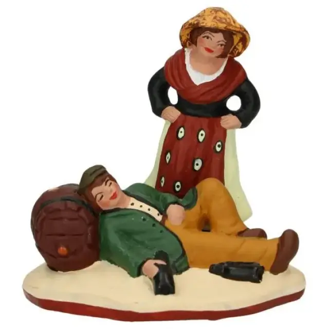 Santon Gateau 7 Cm Couple De Vignerons