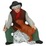 Santon Gateau 7 Cm Man Zittend Met Hond