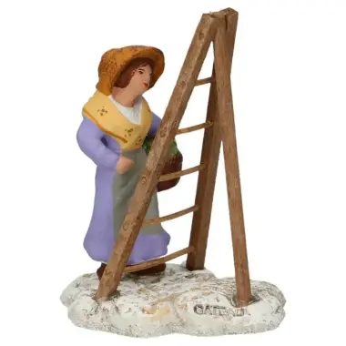 Santon Gateau 7 Cm Ramasseuse D'olive