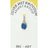 Médaille Argent Rhodié - Miraculeuse - 10 mm - Email Bleu