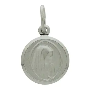 Medal Virgin 12 mm Metal Rhodium