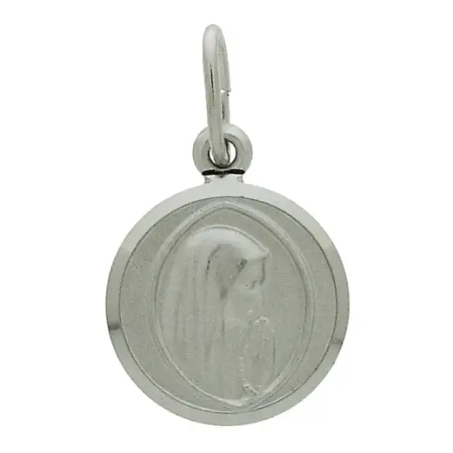 Medal Virgin 12 mm Metal Rhodium