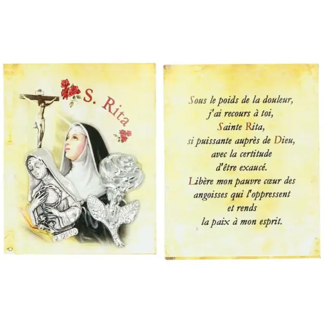 Case Metal Plates St Rita Prayer en Pink