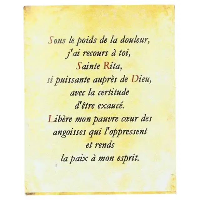 Case Metal Plates St Rita Prayer en Pink