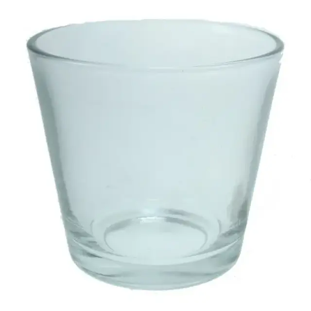 Kaarsenhouder Glas - Konisch - H 7 Cm - Diam 7 Cm