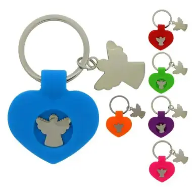 Porte-Clefs - Ange / Gomme - Coul Assort.