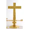Altaarkruis verguld-H 28 Cm