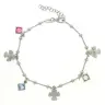 Armband zilver met rhodium - engeltjes - hangertjes Swarovsky