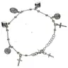 Armband Zilver met rhodium - 8 hangertjes