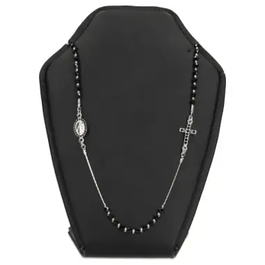 Collier-Chapelet Swarovsky Noir