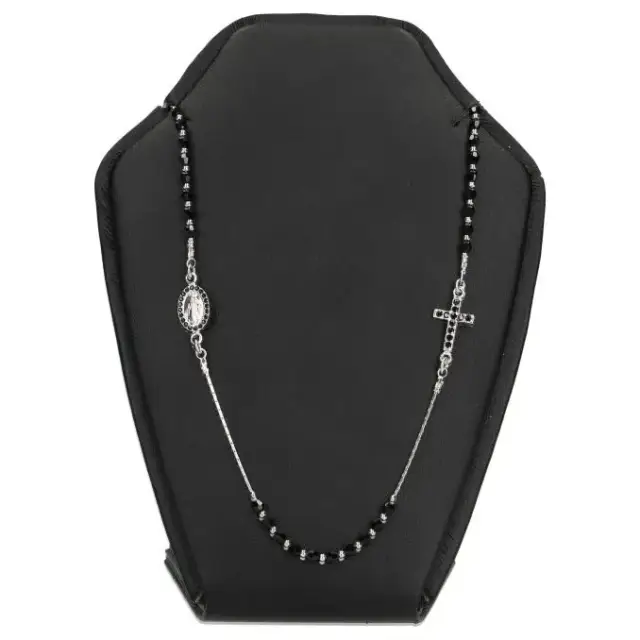 Collier-Chapelet Swarovsky Noir