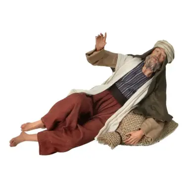 Crèche de Noël Heide Hannah : berger couché - H 20 Cm Couleur