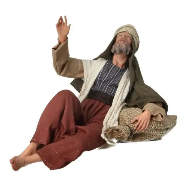 Crèche de Noël Heide Hannah : berger couché - H 20 Cm Couleur
