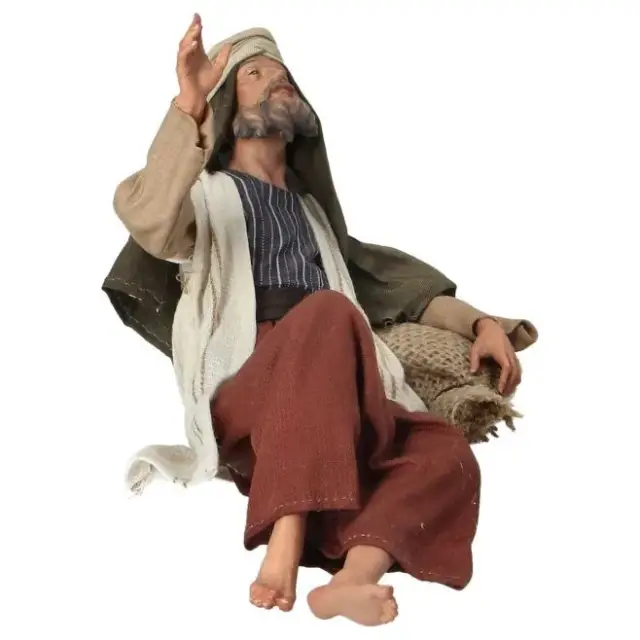 Crèche de Noël Heide Hannah : berger couché - H 20 Cm Couleur