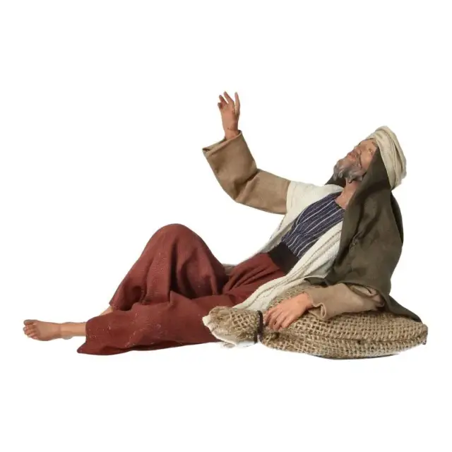 Crèche de Noël Heide Hannah : berger couché - H 20 Cm Couleur