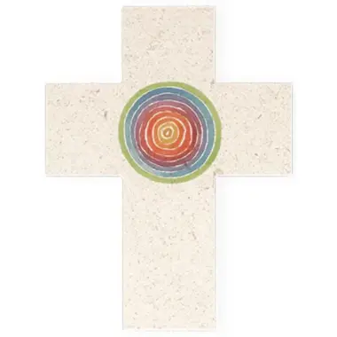 Croix Murale 17 X 13 Cm Pierre Naturelle