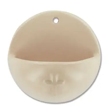 Benitier Ceramique 7 Cm Creme Croix