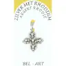 Kruisje Zilver+Rhodium Swarovsky 6 Mm Wit