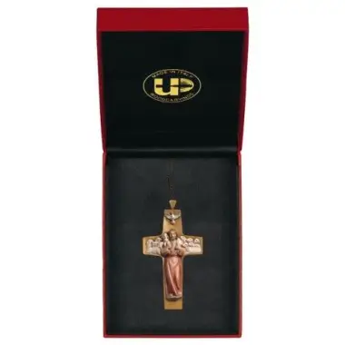 Croix Sur Cordon 8 Cm Bon Berger Couleur / Etui