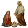 Crèche de Noël en bois : Ste Famile 50 cm Or - Antique