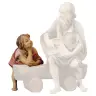 Enfant accoudé : crèche de Noël en bois Ulrich 15 cm