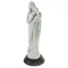 Beeld 20 cm - Maria met Kind - Wit / Basis Hout