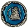 Méd. Aimantée - St Christophe - 33 mm - Email bleu