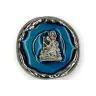 Méd. Aimantée - St Christophe - 33 mm - Email bleu