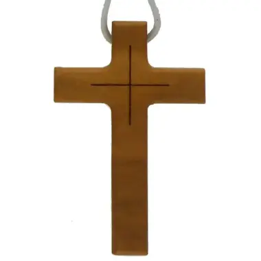 Olivewood cross for Holy communion 44 x 29 mm