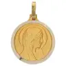 Medaille O.L.V. - 16 mm - Metaal Verguld
