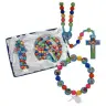 Boite Chapelet + Bracelet Multicolores