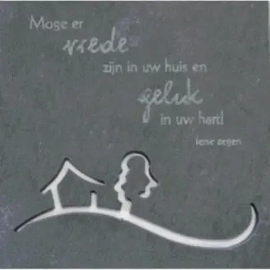 Ardoise 14.5 X 14.5 Cm Moge Er Vrede Zijn...