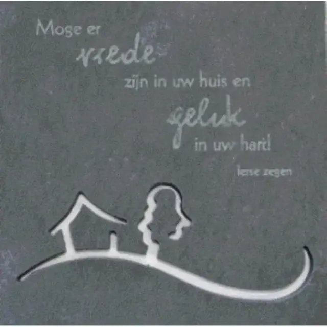 Slate 14.5 X 14.5 Cm Moge Vrede Zijn Er ...