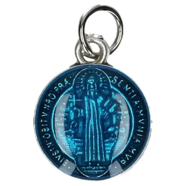 Medaille 14 mm - H Benedictus - Email blauw
