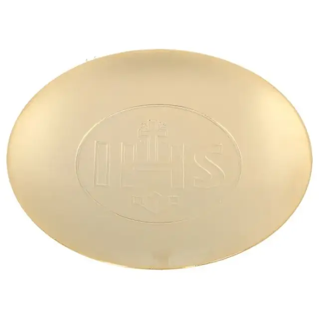 Patene dorée IHS diamètre 14 cm
