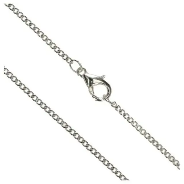 Chaîne 60 cm + Mousqueton - Métal Argenté
