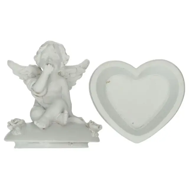 Doos / Hart met engel zittend 3 / set