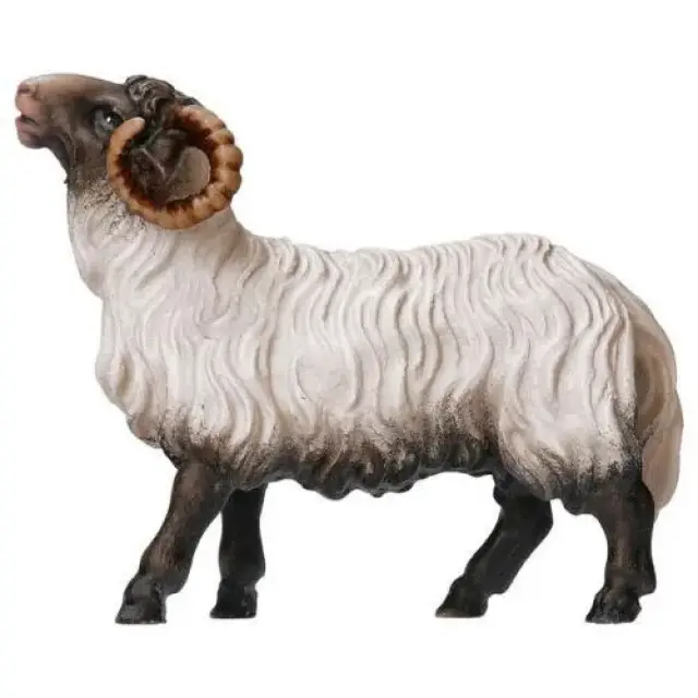 Ram : houtsnijwerk kerstgroep Ulrich 15 cm