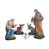 Crèche de Noël en résine composée de 5 santons de 100 cm