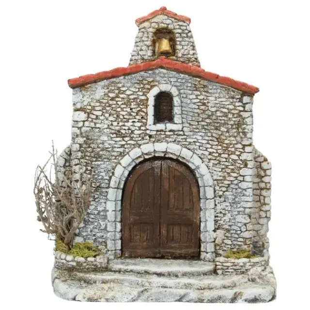Décor pour santons de Provence - Façade d'église - 16 x 7 x H 20 cm