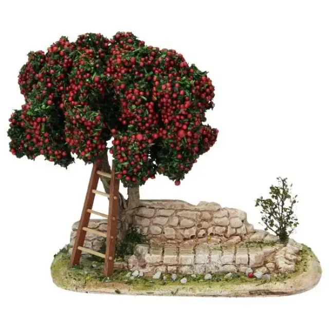 Décor pour santons de Provence Jardin avec arbre