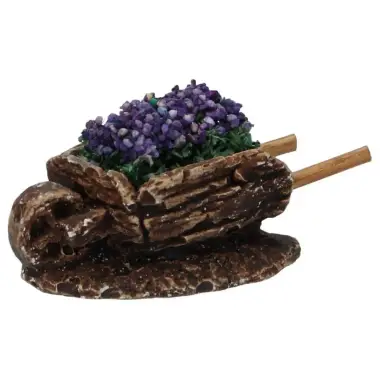 Decor voor santons de Provence Kruiwagen met lavendel 7x3x2 cm