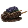 Décor pour santons de Provence Brouette avec lavande 7x3x2 cm