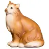 Chat : crèche de Noël en bois Komet 12 cm