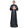 Statue Don Bosco 170 cm with Dominic en fibre de verre