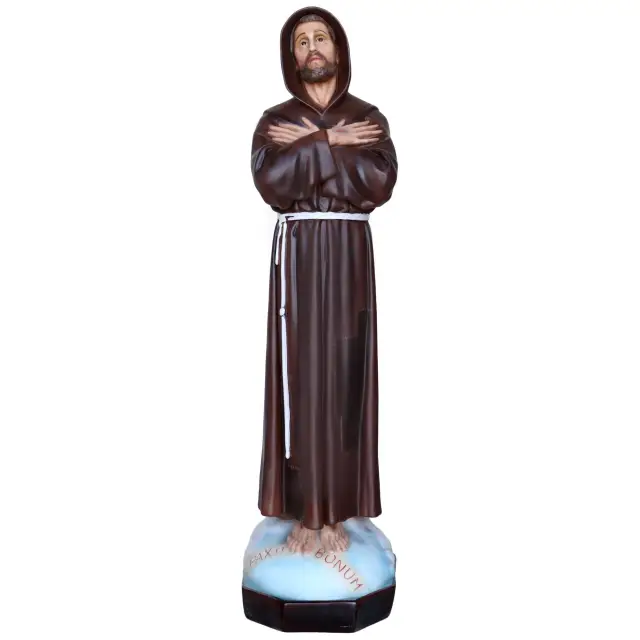 Statue Saint François d'Assise 80 cm en résine